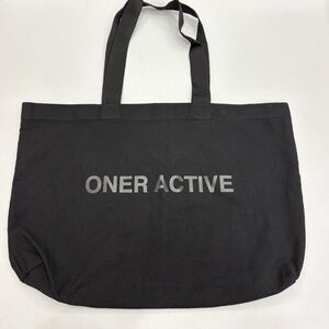 Oner Active Black Logo Canvas Tote